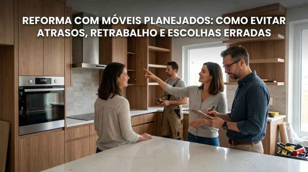 Reforma com móveis planejados em cozinha contemporânea